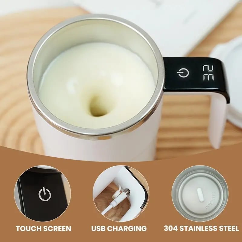 Cilifer®Electric coffee mug with a built-in LCD thermometer. perfect for brewing coffee. milk. cocoa. etc.