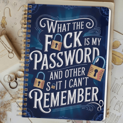 Cilifer®Funny Password Notebook - Spiral Bound with Funny Security Phrases✍️