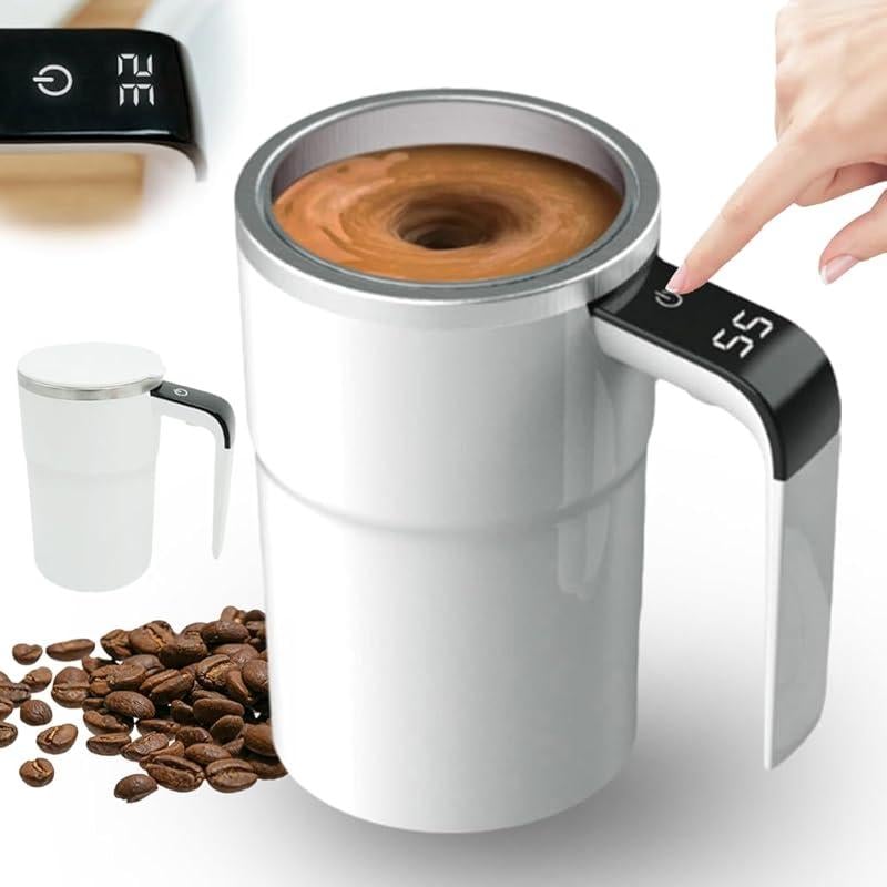 Cilifer®Electric coffee mug with a built-in LCD thermometer. perfect for brewing coffee. milk. cocoa. etc.