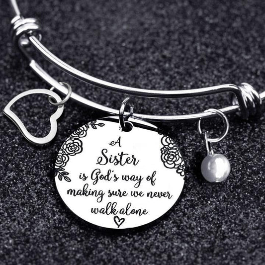 Oneswear® 🔥A Sister Is God's Way Of Making Sure We Never Walk Alone Bangle D01