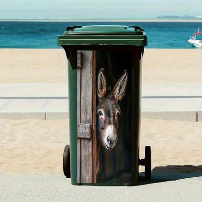 Cilifer® Donkey Painting Trash Can Sticker