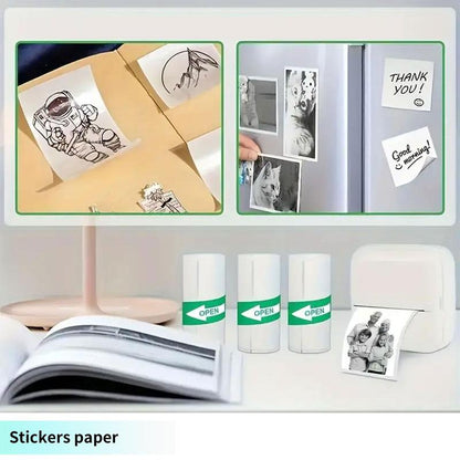 Cilifer®Portable Mini Printer . thermal papers +adhesive papers +  papers + colored pens