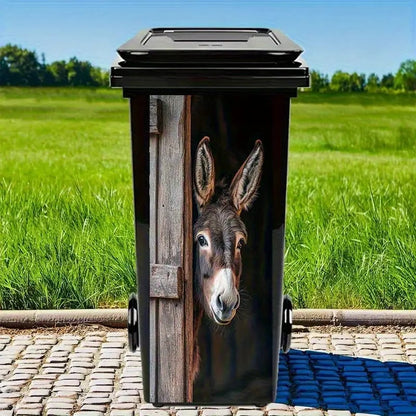 Cilifer® Donkey Painting Trash Can Sticker