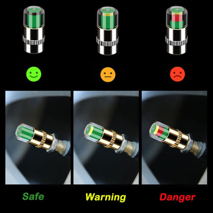 Cilifer®4Pcs Car Tire Pressure Monitor Valve Stem Caps