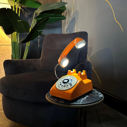 Billhol® 🔥Upcycled Rotary Phone Lamp. Vintage Desk Light D01