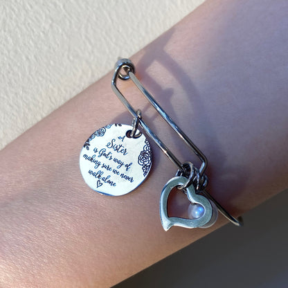 Oneswear® 🔥A Sister Is God's Way Of Making Sure We Never Walk Alone Bangle D01