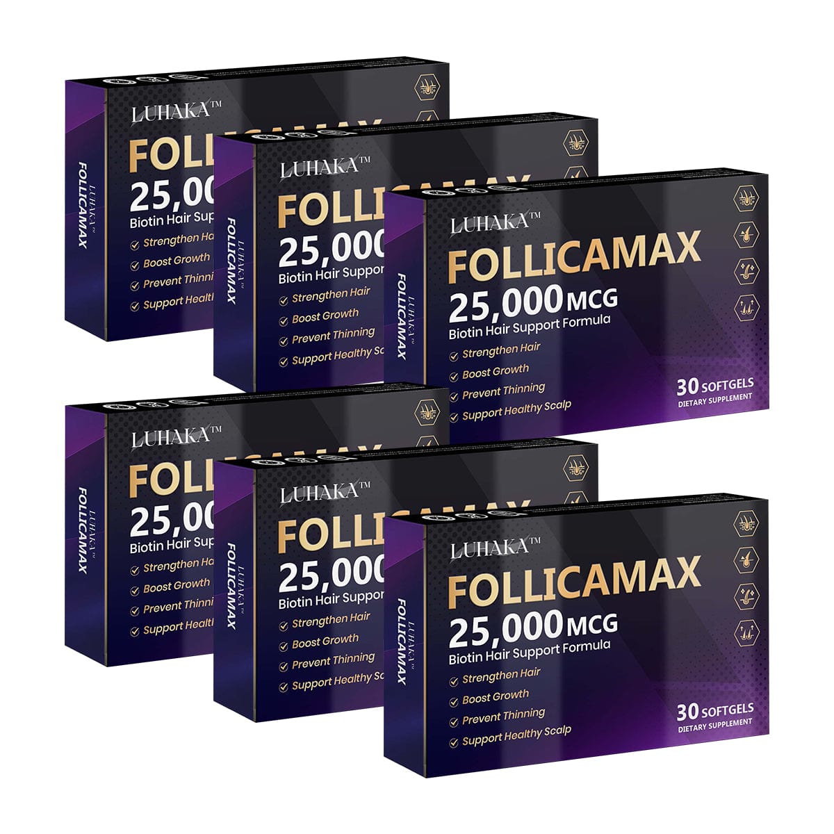 Luhaka™ FollicaMax 25,000 MCG Hair Growth Support ⚙️4