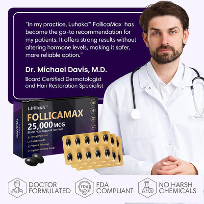 Luhaka™ FollicaMax 25,000 MCG Hair Growth Support ⚙️4