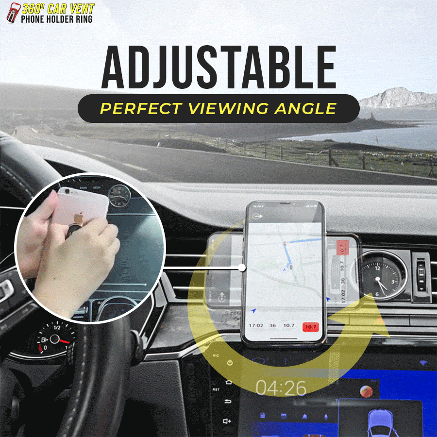 360º Car Vent Phone Holder Ring