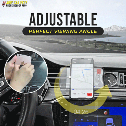 360º Car Vent Phone Holder Ring