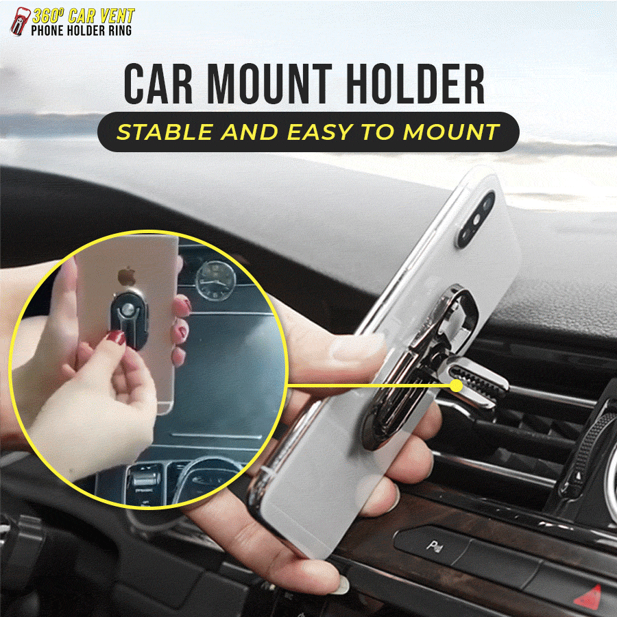 360º Car Vent Phone Holder Ring